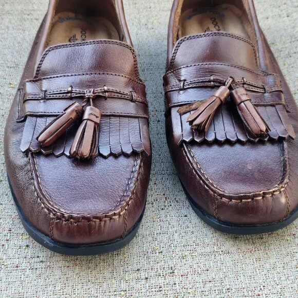 Dockers Men Brown Leather Upper Slip On Moccasin Shoes Size 9M main image 4